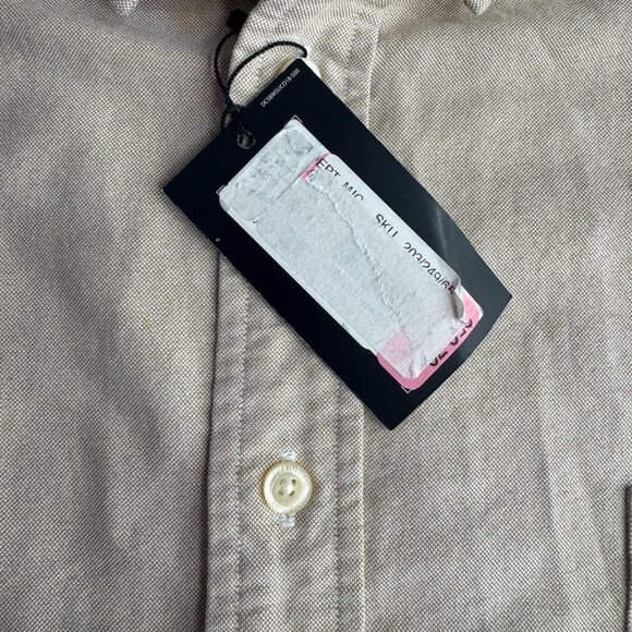 Cremieux Button Up Shirt Mens Size 3XB Beige Supima Cotton Old Money Coastal Wor - Picture 5 of 8